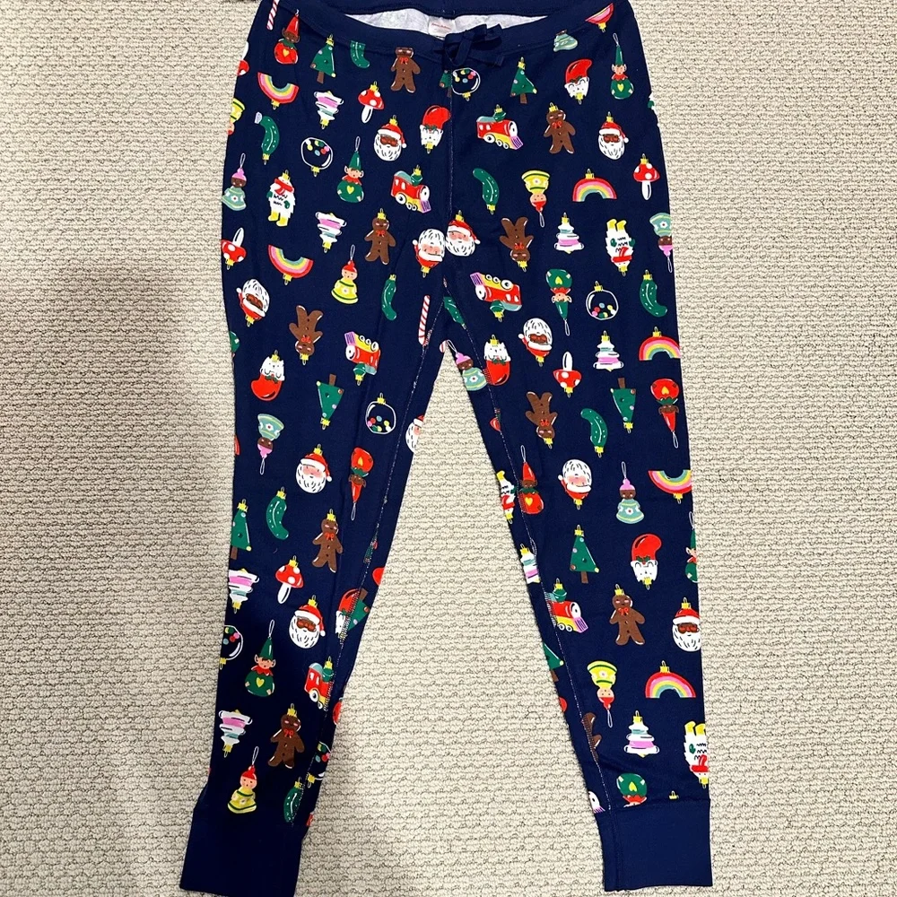 New Women's Holiday Print Long John Pajama Pant - Picture 2 of 2